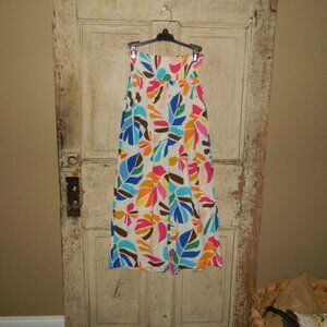 Tabitha Brown Target Wide Leg Printed Palm Swim Coverup Size XS (BB-13)